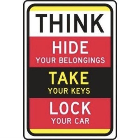 Accuform Keep Aisles Clear - French, Cast Aluminum, 6.5 in x 12 in FRVPL909